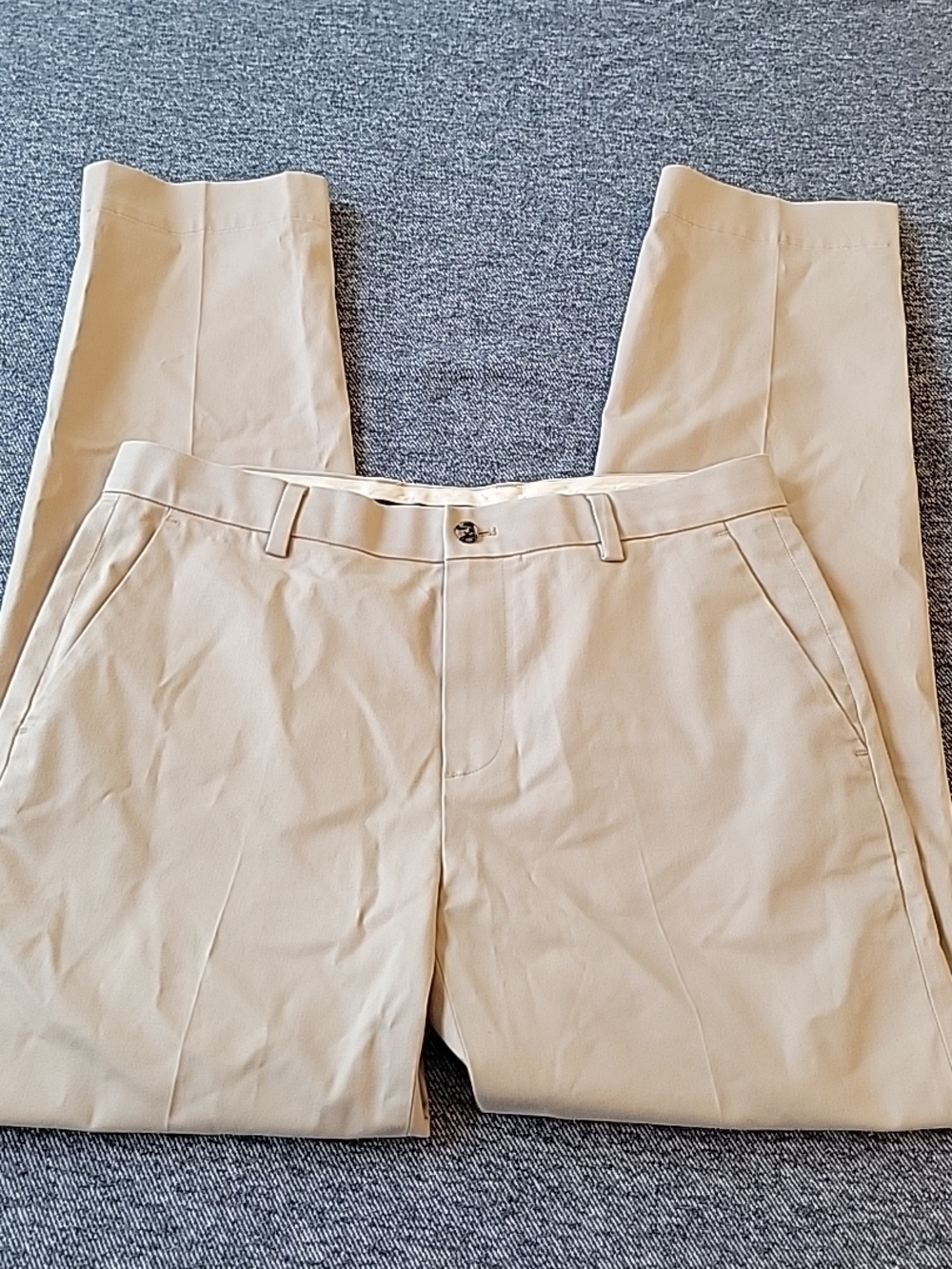 Brooks Brothers Pants Men's 34x32 Advantage Chino Regular Khaki Pleated Uncuffed